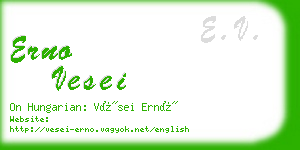 erno vesei business card